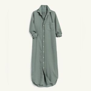 Frank & Eileen RORY Maxi Shirtdress in Thyme | Size XL